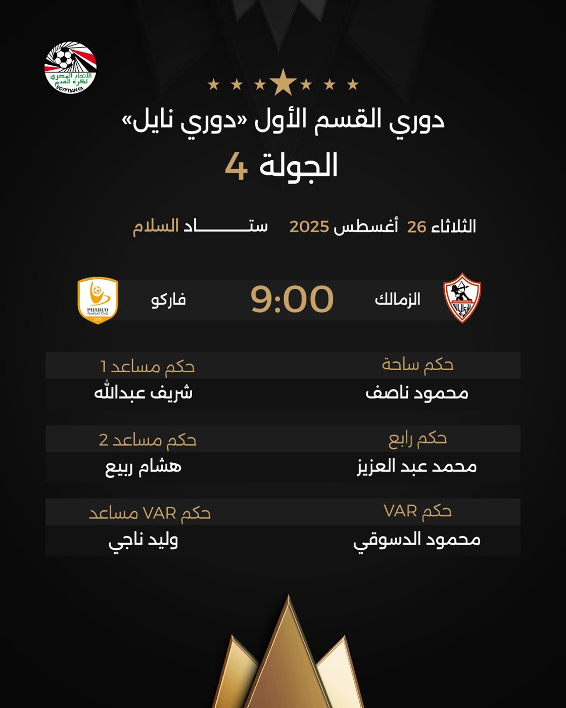 حكام مباراة الزمالك وفاركو، فيتو