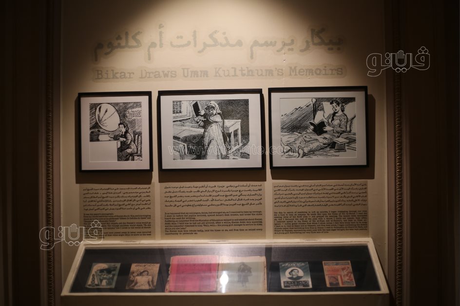  معرض فني يروي حكاية أم كلثوم من الميلاد إلى مساندة الجيش (15)