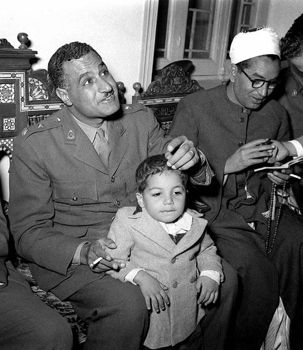 الباقورى مع الرئيس عبد الناصر