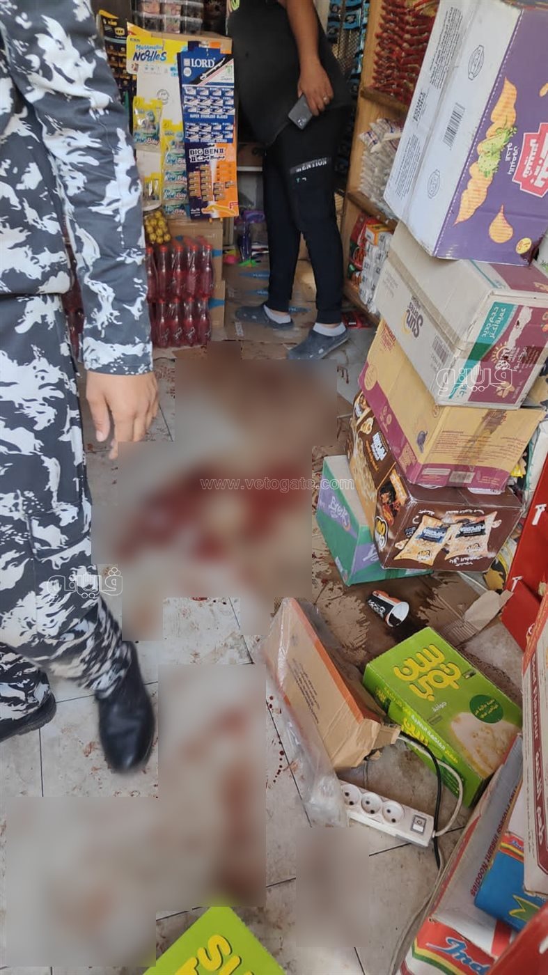 مسرح الجريمة بمنطقة  البازار ببورسعيد، فيتو 