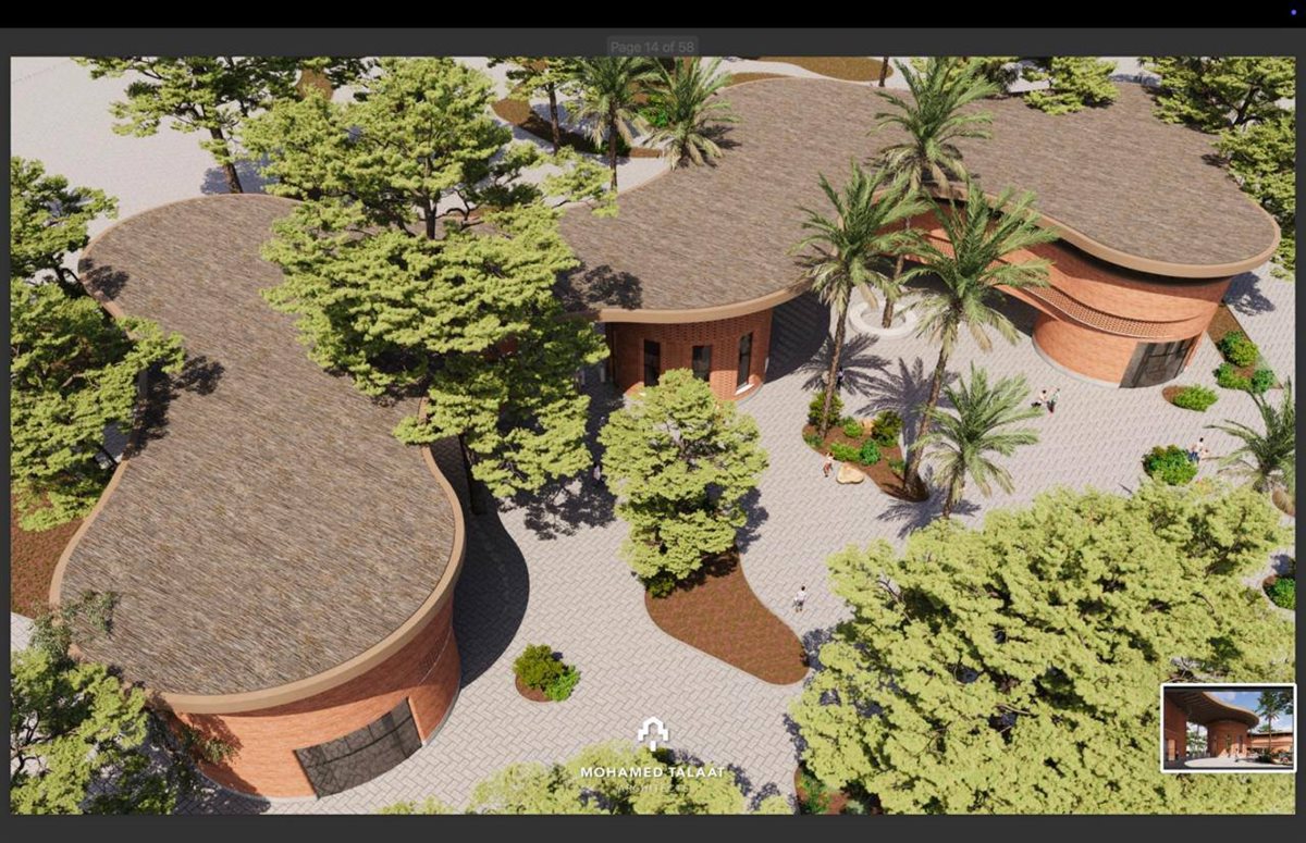 المخطط الهندسي لبوابات التذاكر بحديقة الحيوان