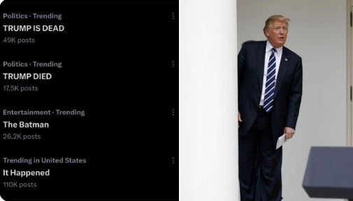 موت ترامب يتصدر التريند في العالم، فيتو