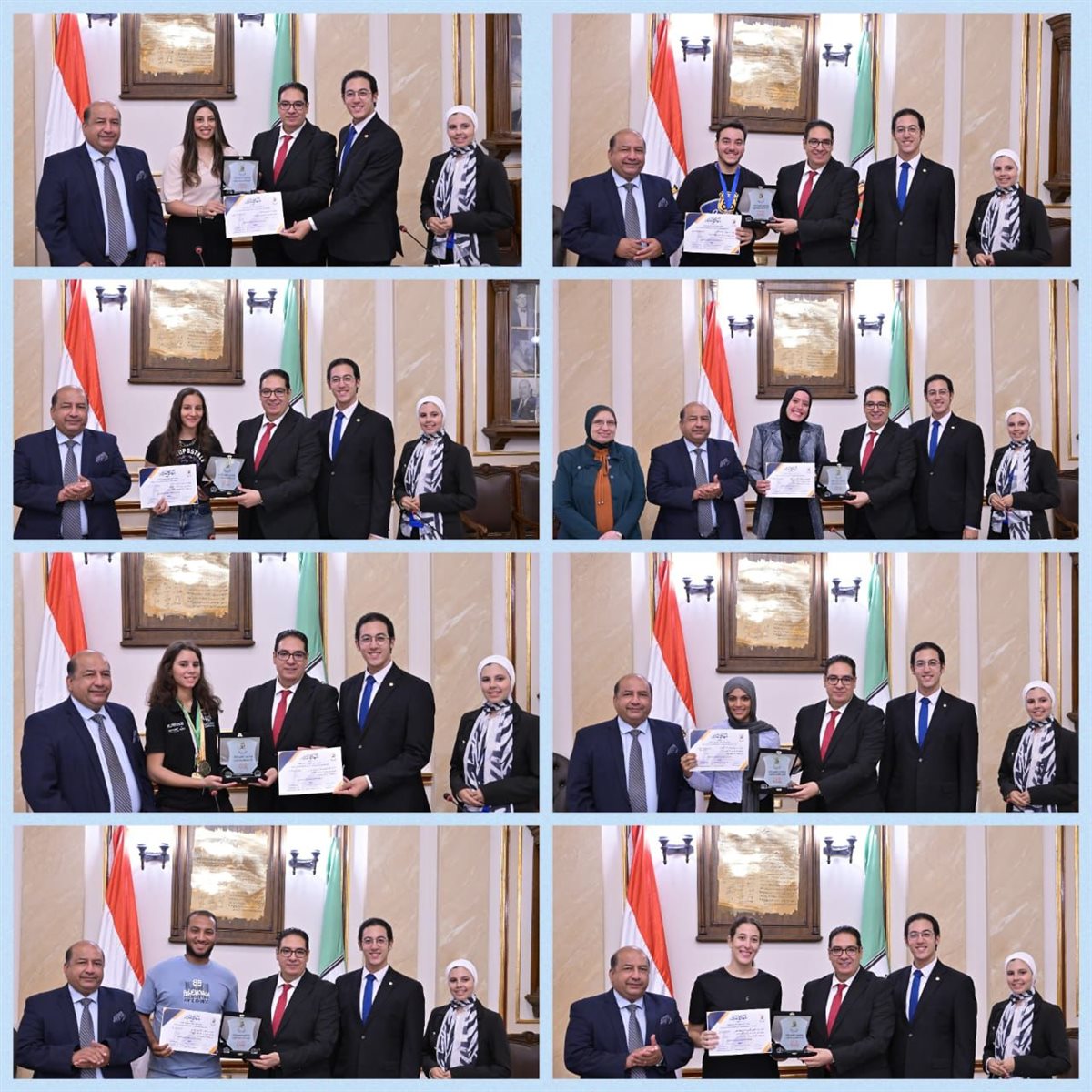 تكريم الأبطال الرياضيين بجامعة القاهرة