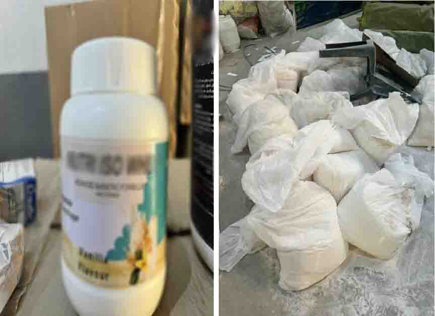 4.7 مليون قرص مكملات غذائية وأدوية مجهولة المصدر داخل مخازن صيدلية