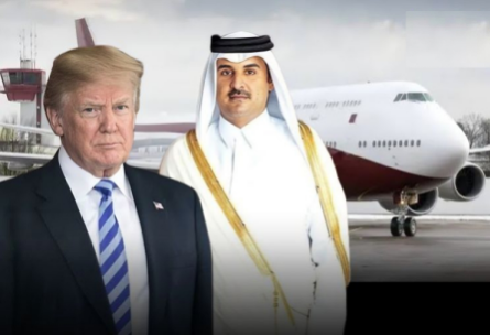 أمير قطر يهدي ترامب طائرة، فيتو
