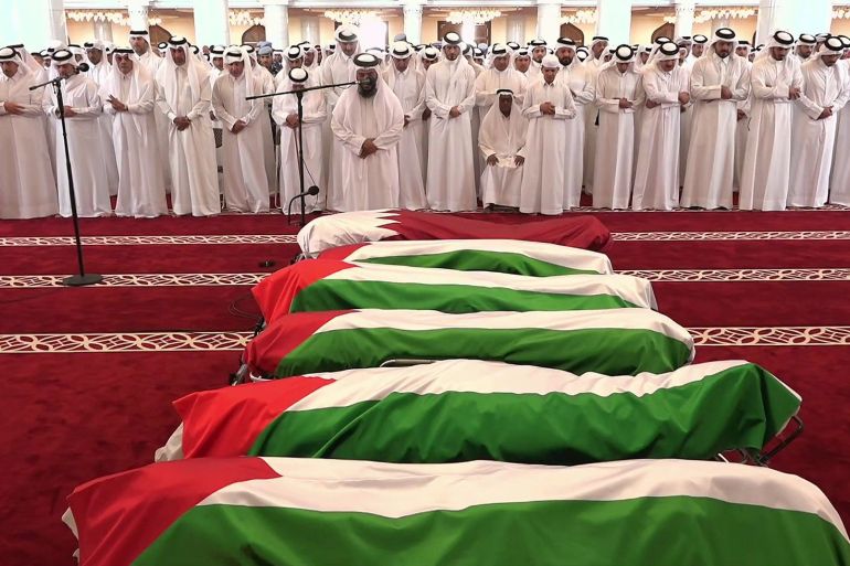 صلاة الجنازة على شهداء الضربة الإسرائيلية، فيتو 