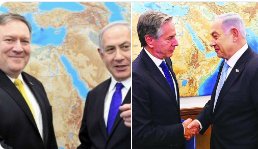 نتنياهو يصر على مصافحة وزراء خارجية أمريكا أمام خريطة الشرق الأوسط، فيتو