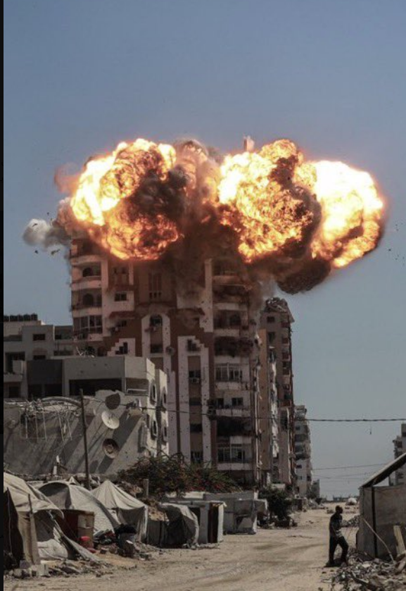 تفجير مباني قطاع غزة، فيتو