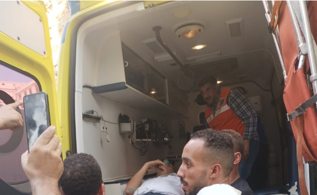 حريق مخلفات خلف سنترال رمسيس