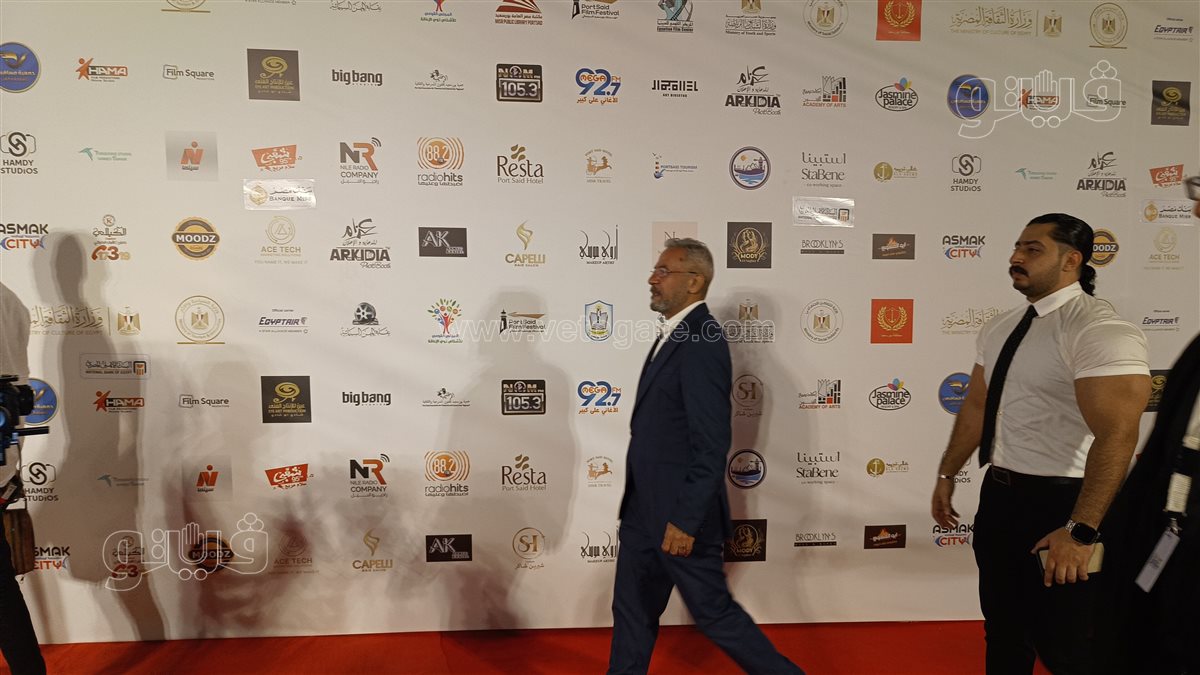 وصول الفنان صبري فواز إلى مهرجان بورسعيد السينمائي الدولي الأول، فيتو&nbsp;