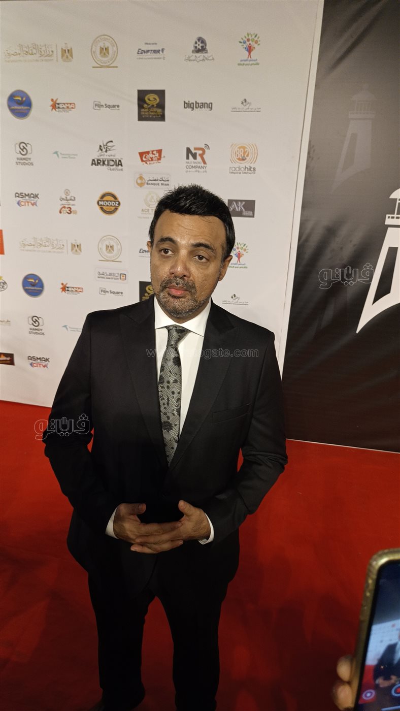 السيناريست عمرو محمود ياسين خلال المهرجان، فيتو 