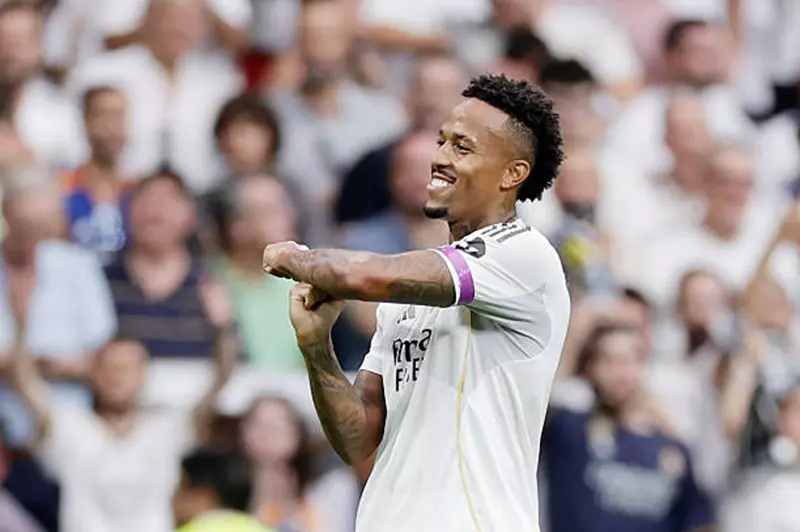 ميليتاو يحتفل بهدف ريال مدريد يتقدم على إسبانيول بهدف في الشوط الأول، فيتو 