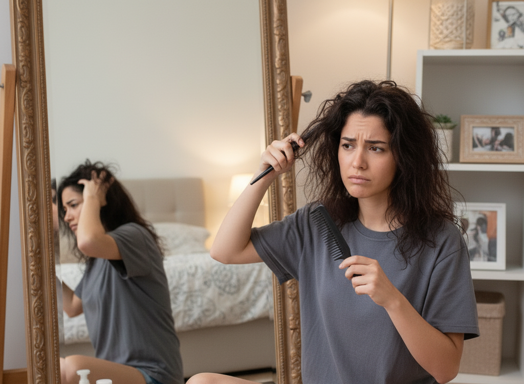 جفاف الشعر في الخريف