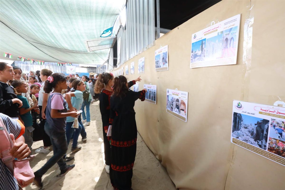 المعرض يوثق حجم الدمار الذي لحق بمعالم فلسطين، فيتو