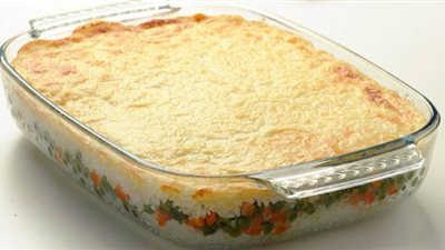 طريقة عمل الأرز بالبشاميل والخضار 