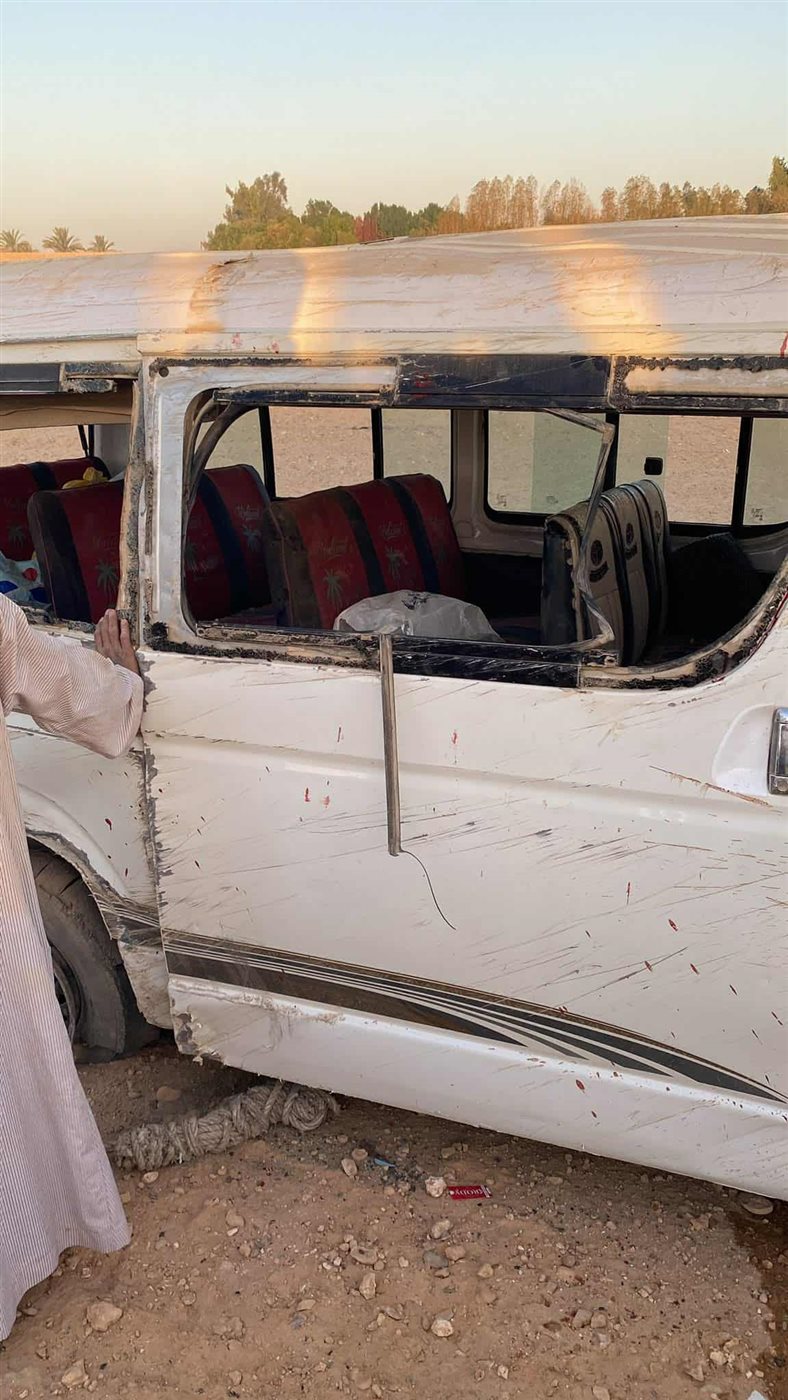 إصابة 8 أشخاص إثر انقلاب ميكروباص بصحراوي المنيا، فيتو&nbsp;