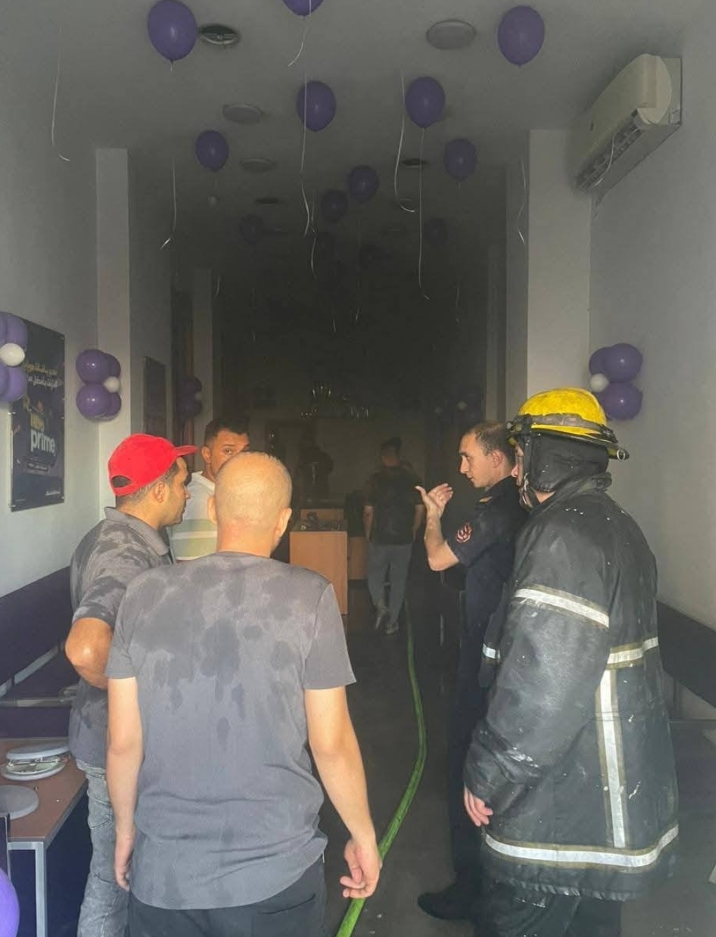 حريق فرع شركة WE بالألف مسكن