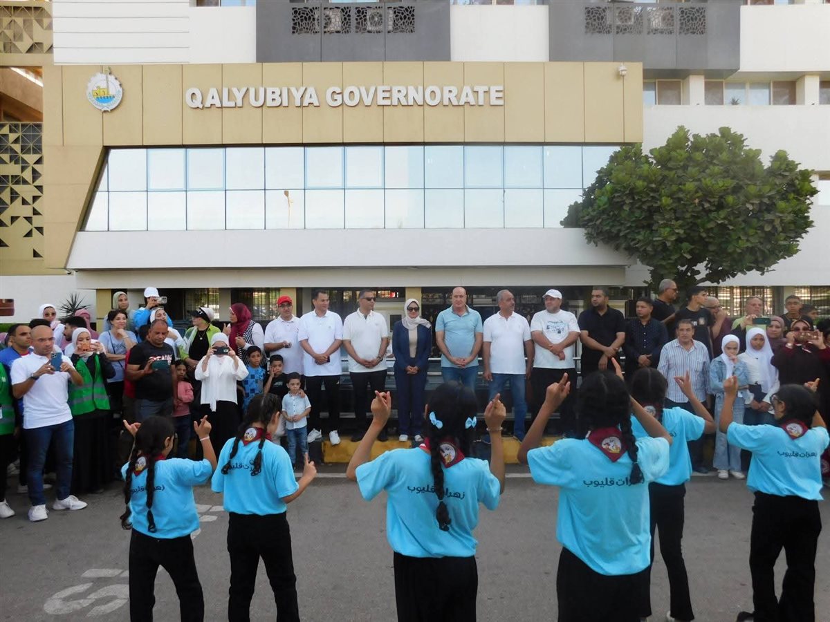 مسيرة شبابية في احتفالات اكتوبر بالقليوبية، فيتو 