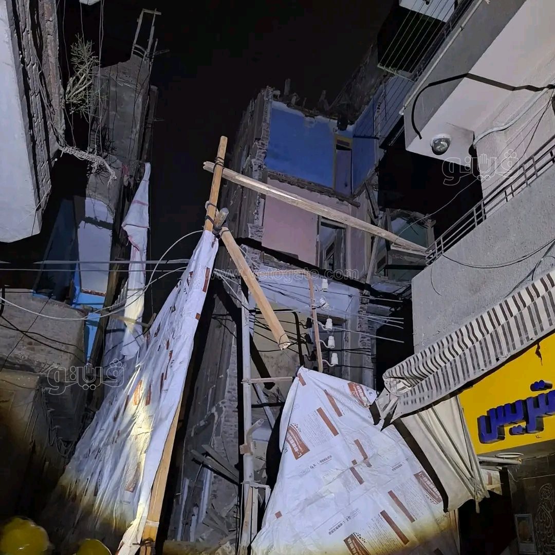 أول تحرك عاجل لمحافظ الشرقية بعد انهيار جزئي لعقار سكني بالزقازيق،فيتو