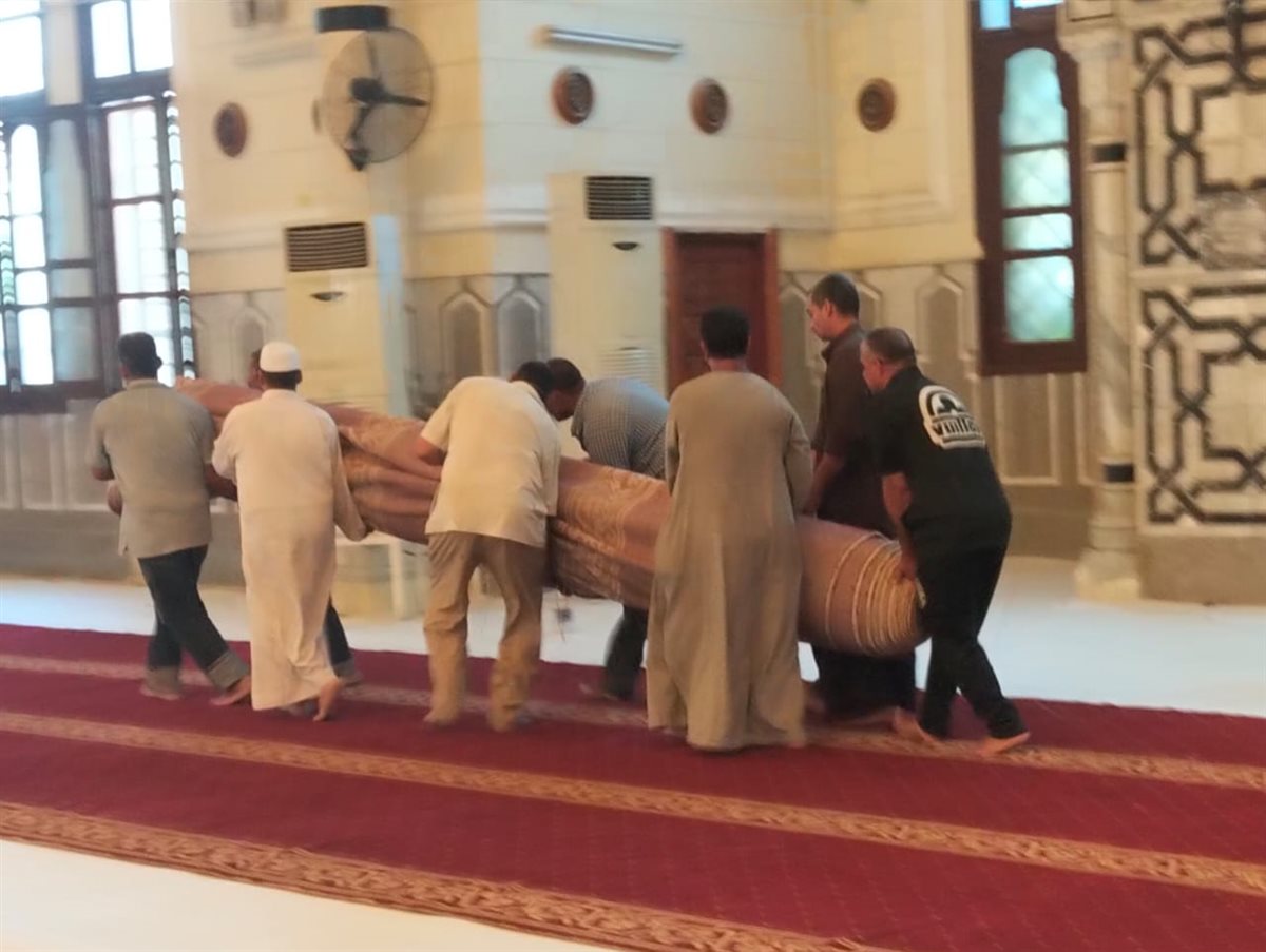 أعمال التطوير بمسجد أبو بكر الصديق، فيتو