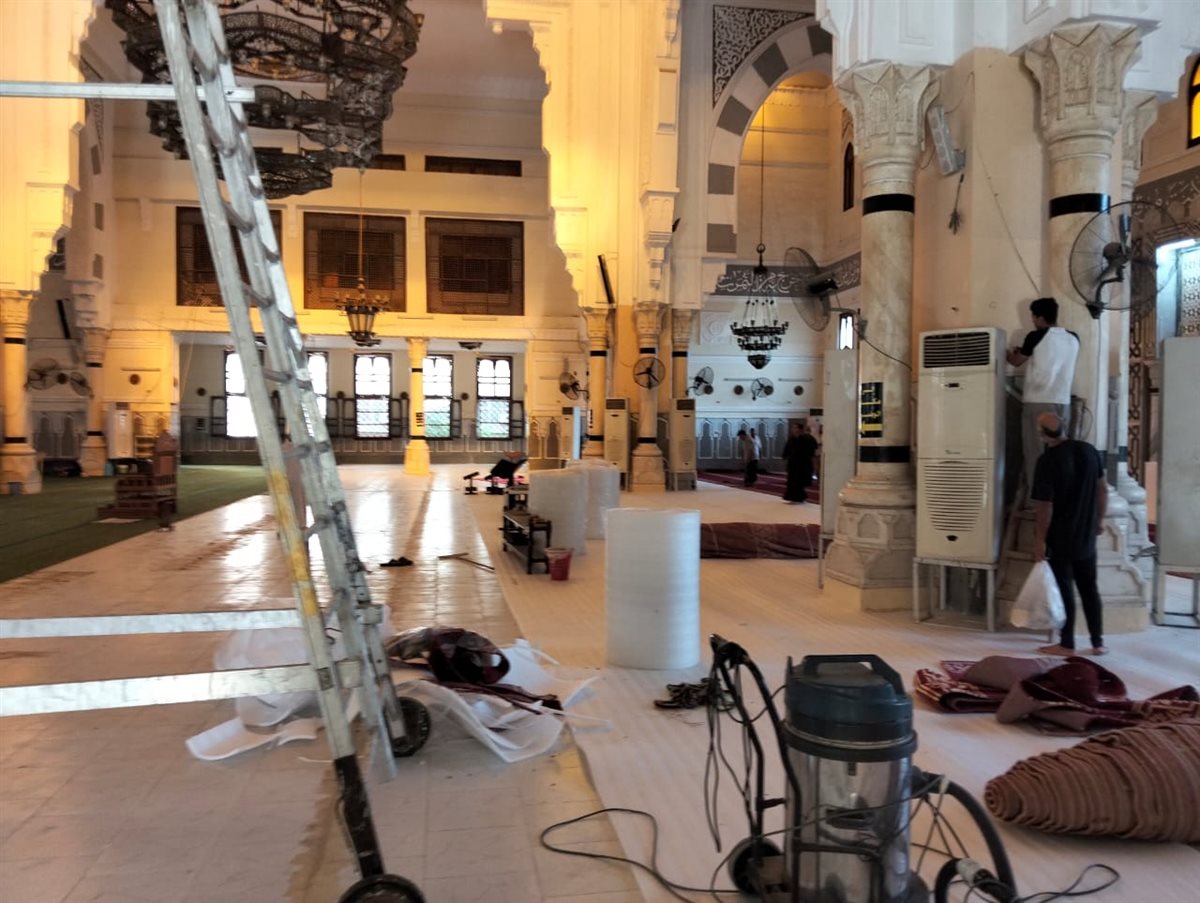 أعمال التطوير بمسجد أبو بكر الصديق، فيتو