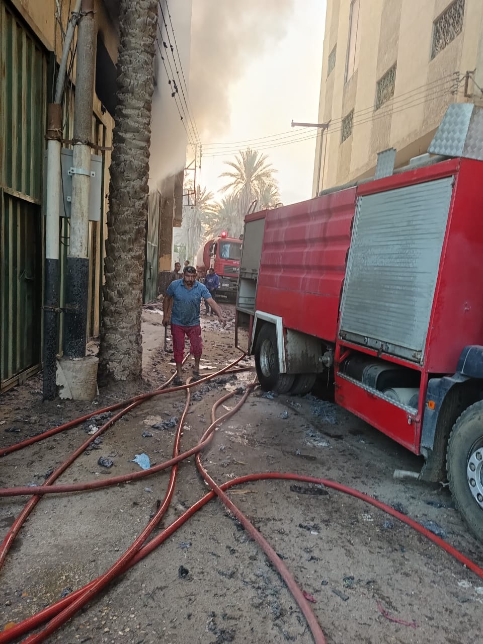 اندلاع حريق داخل أحد مصانع القطن بالقليوبية، فيتو 