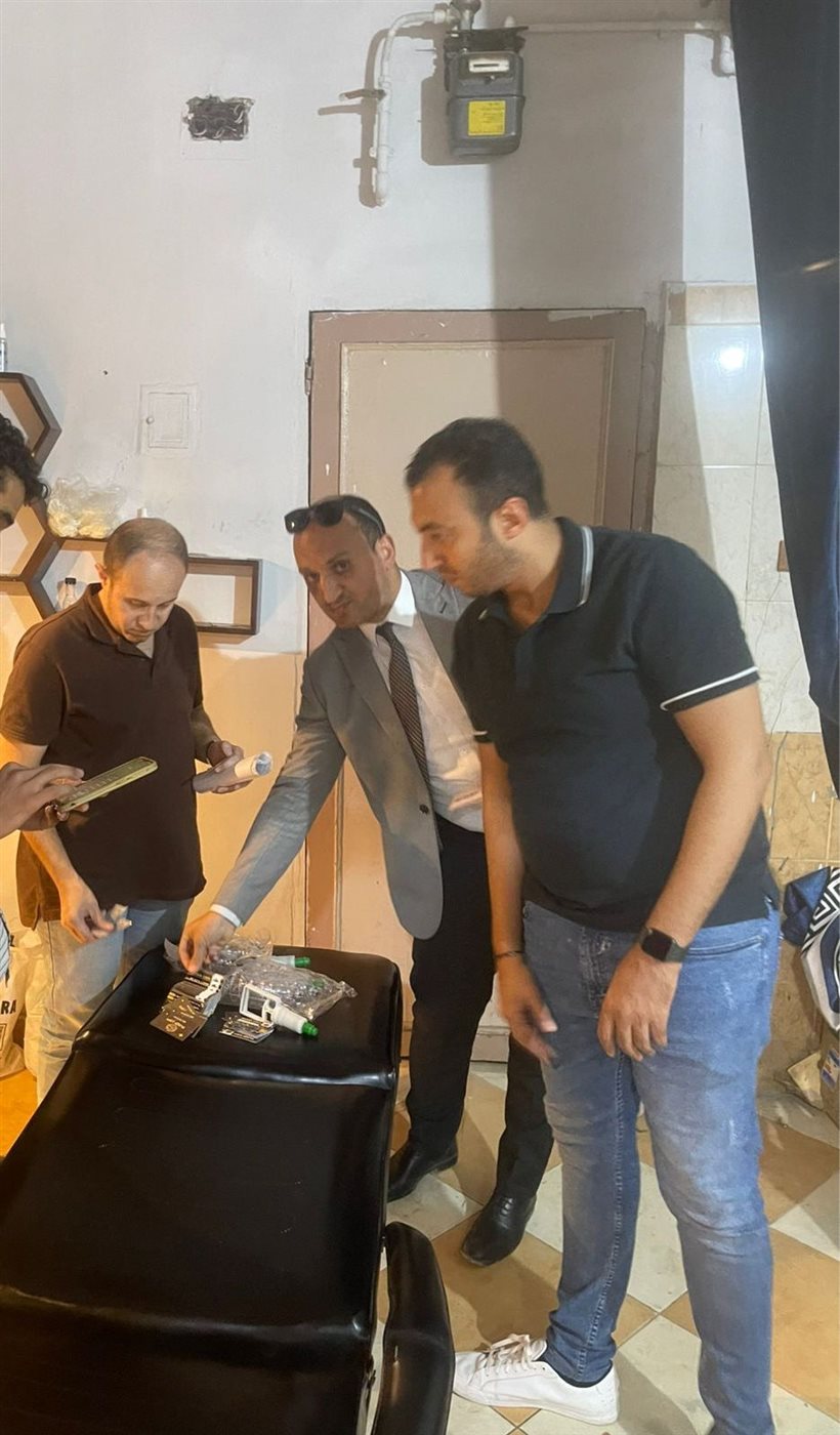 ضبط مركز حجامة غير مرخص ببني سويف