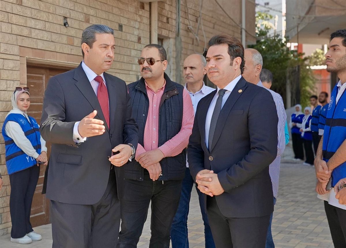 محافظ دمياط، في زيارة تفقدية إلى مبنى مديرية الشباب والرياضة