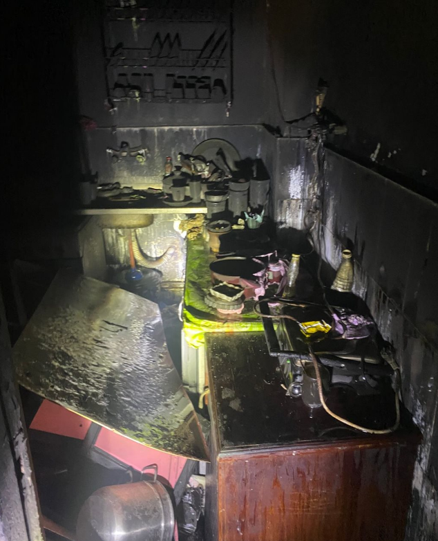 حريق شقة بالسلام