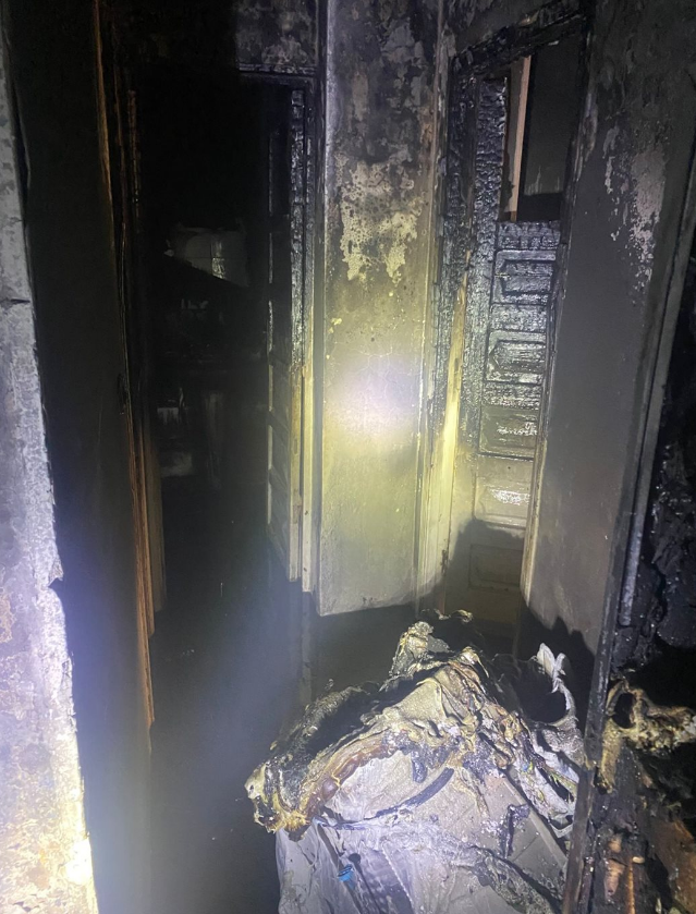 حريق شقة بالسلام