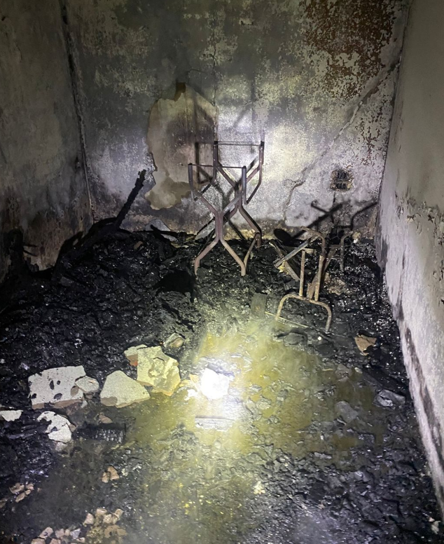 حريق شقة بالسلام