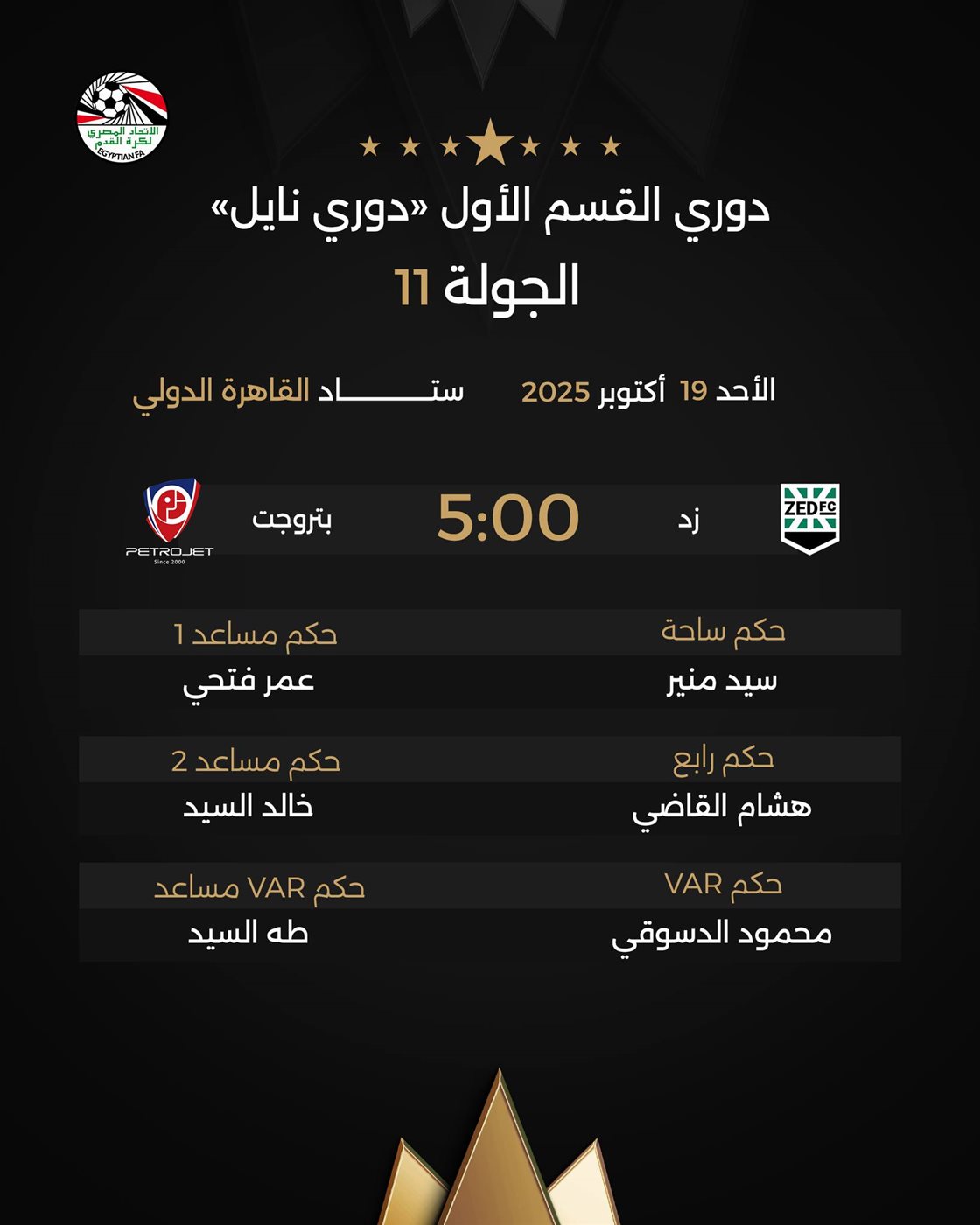 حكام مباراة زد وبتروجيت، فيتو