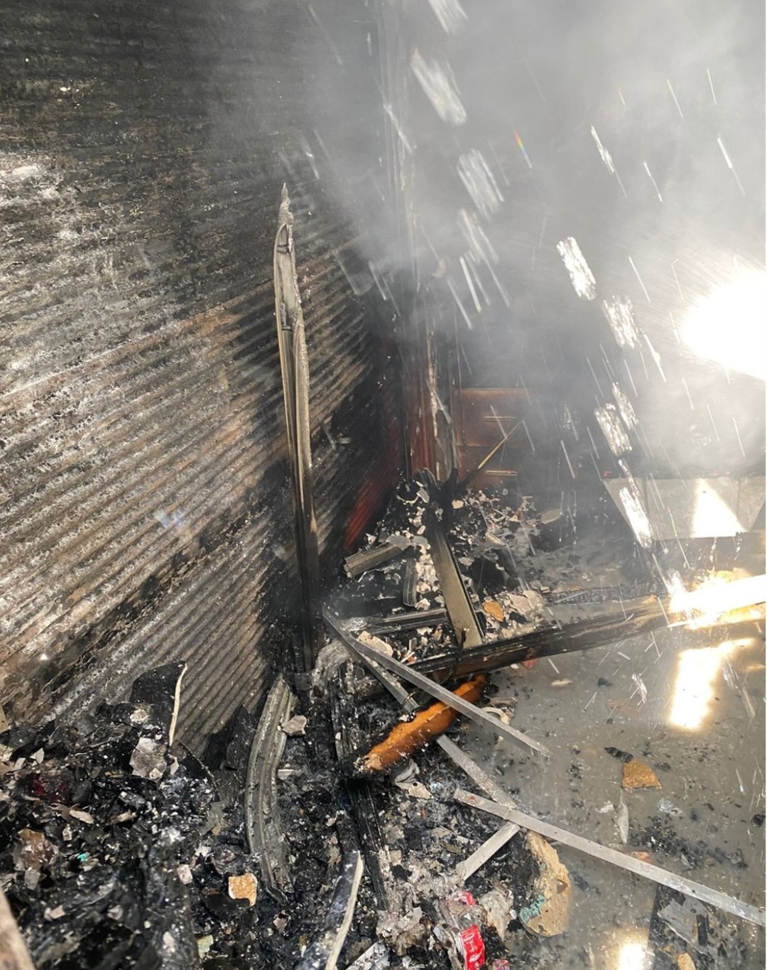 حريق محل حلاقة بالظاهر