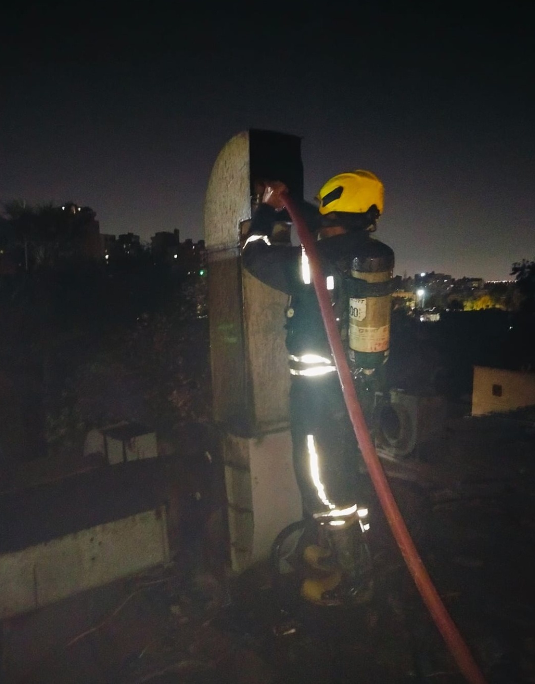 حريق مطعم بنادي المعادي