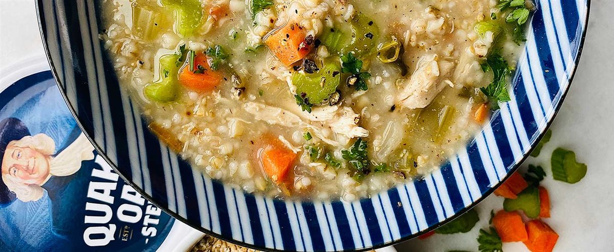 شوربة الشوفان بالدجاج والخضار