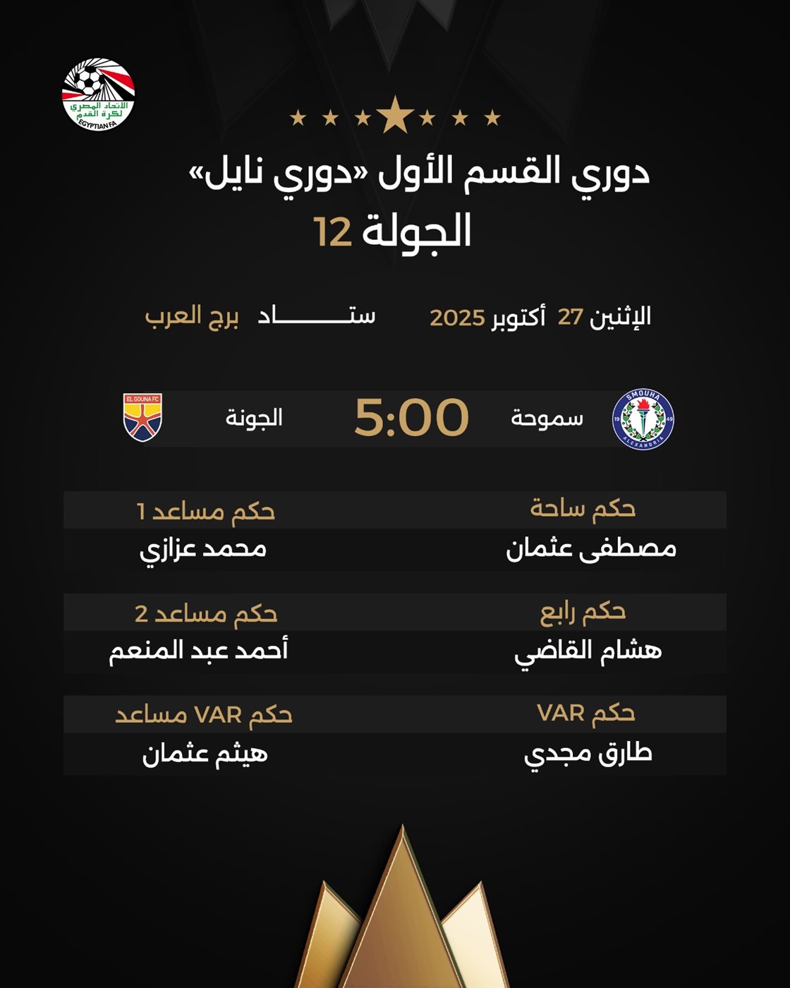 حكام مباراة سموحة والجونة، فيتو