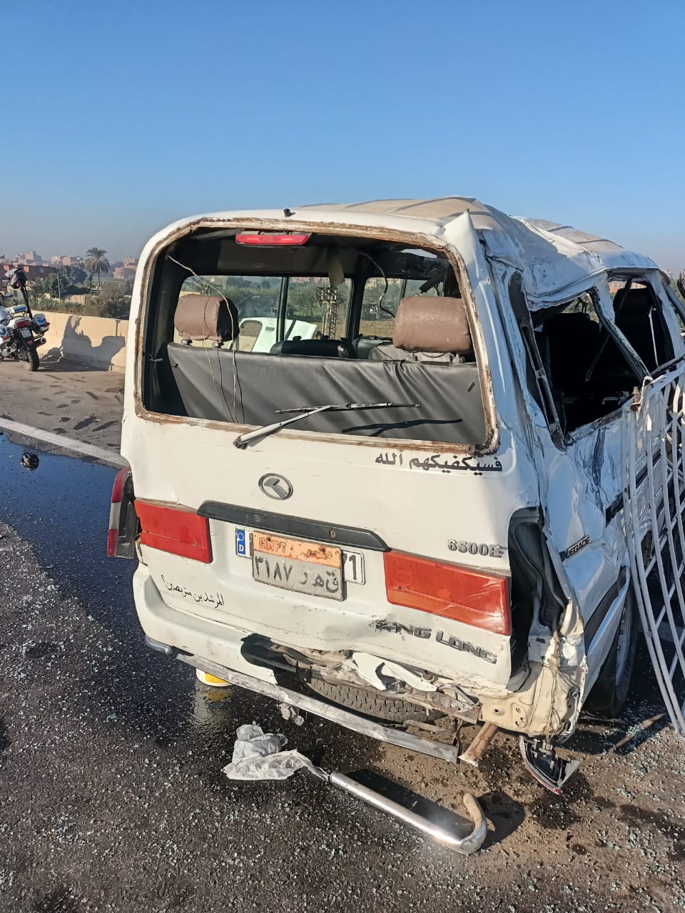 انقلاب ميكروباص بالطريق الحر، فيتو