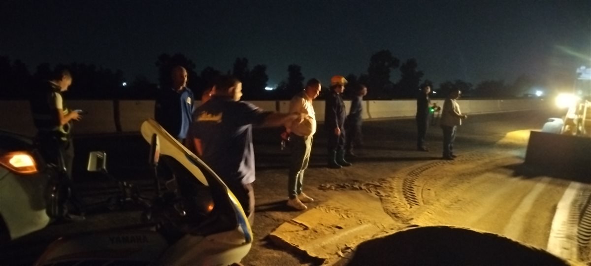 نائب محافظ الغربية يتفقد موقع انقلاب تانكي زيت