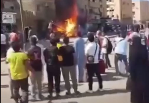 لحظة انفجار في مخبز في أسوان، فيتو