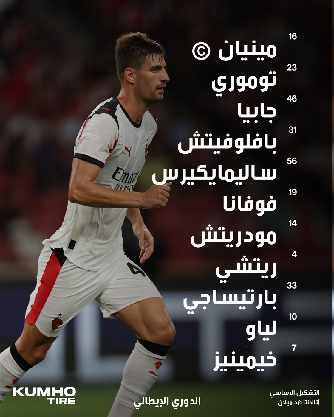 تشكيل ميلان أمام أتالانتا، فيتو