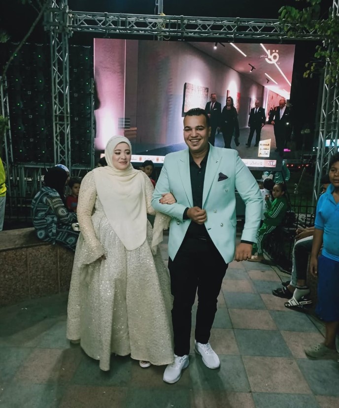 عريس وعروسه في افتتاح المتحف المصري بالقليوبية، فيتو 