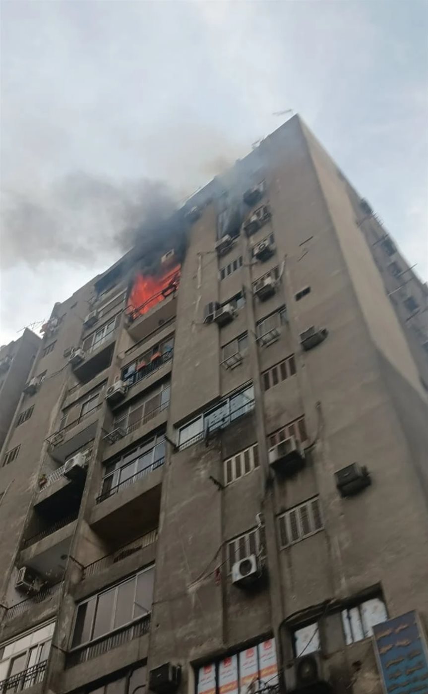 حريق شقة بالأميرية