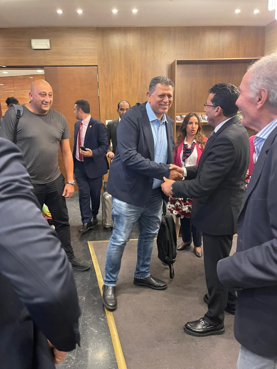 أشرف صبحي يستقبل بعثة منتخب ناشئي اليد بعد إنجاز بطولة العالم بالمغرب