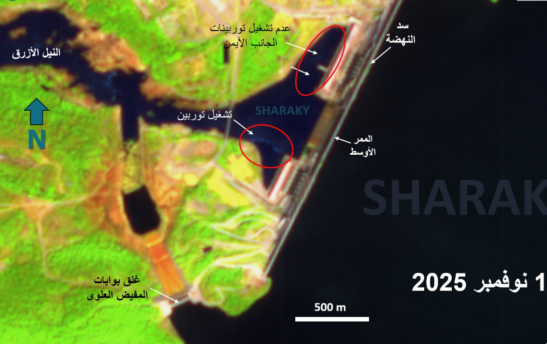 غلق بوابات المفيض ومحاولة تشغيل التوربينات، فيتو