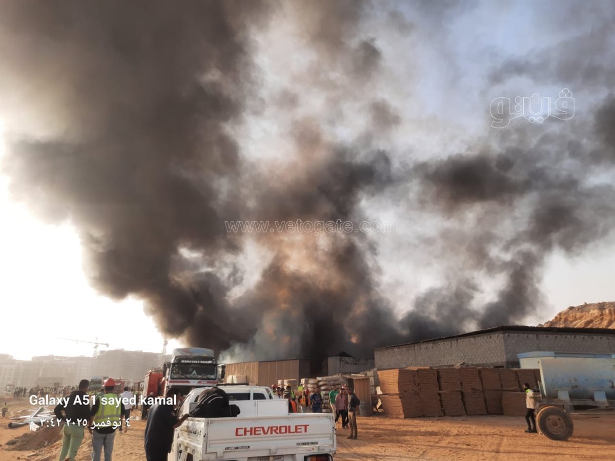 جانب من الحريق&nbsp;