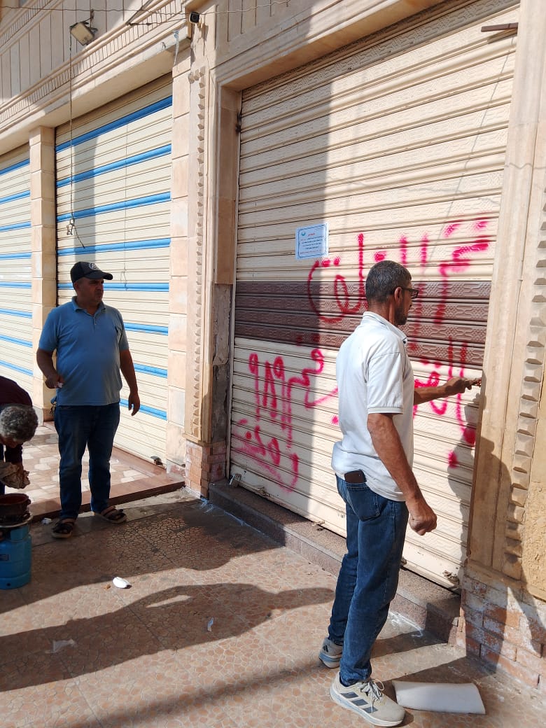 غلق وتشميع 54 معرض سيارات ومحلات بدون ترخيص في دمياط الجديدة