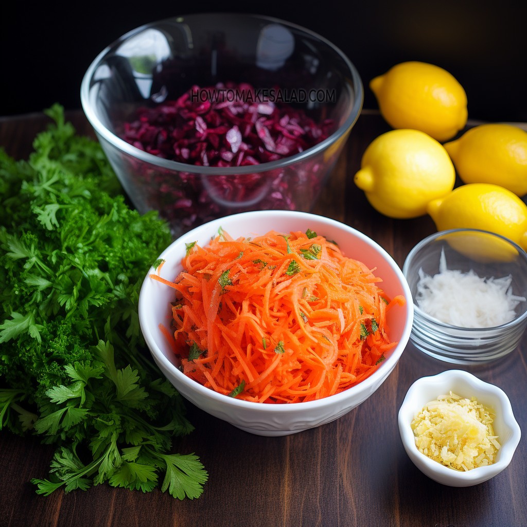 مكونات عمل سلطة البنجر