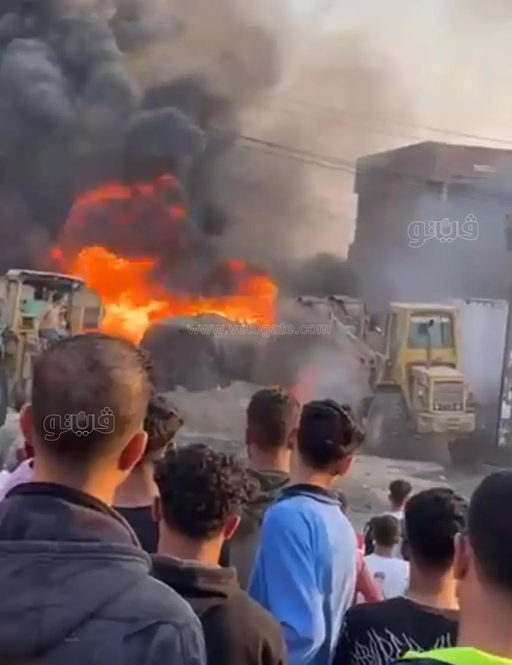 السيطرة على حريق محطة بنزين كفر العزازي،فيتو