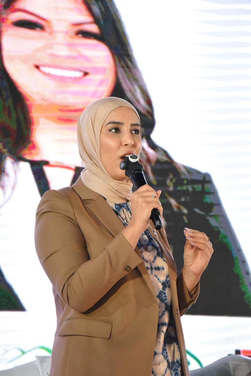 ريهام شطورى مرشحة حزب حماة الوطن بالقائمة الوطنية، فيتو