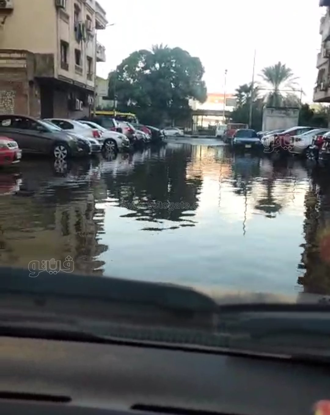 تراكم الأمطار بشوارع الضواحي ببورسعيد، فيتو 
